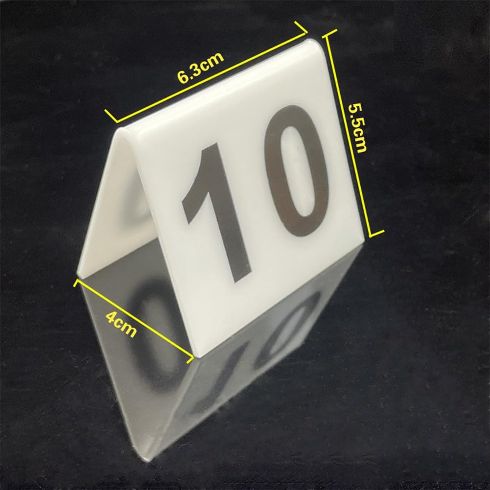 Números de mesa blancos, letreros de números de mesa 1 a 40, exhibición de mesa de numeración de mesa, números de tienda de campaña, tarjetas para suministros de banquetes de fiesta