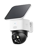 SoloCam S340, Solar Security Cameras Wireless Outdoor, Cameras for Home Security, 360° Pan & Tilt Surveillance, No Blind Spots, 2.4 GHz Wi-Fi, No Monthly Fee, HomeBase S380 Compatible