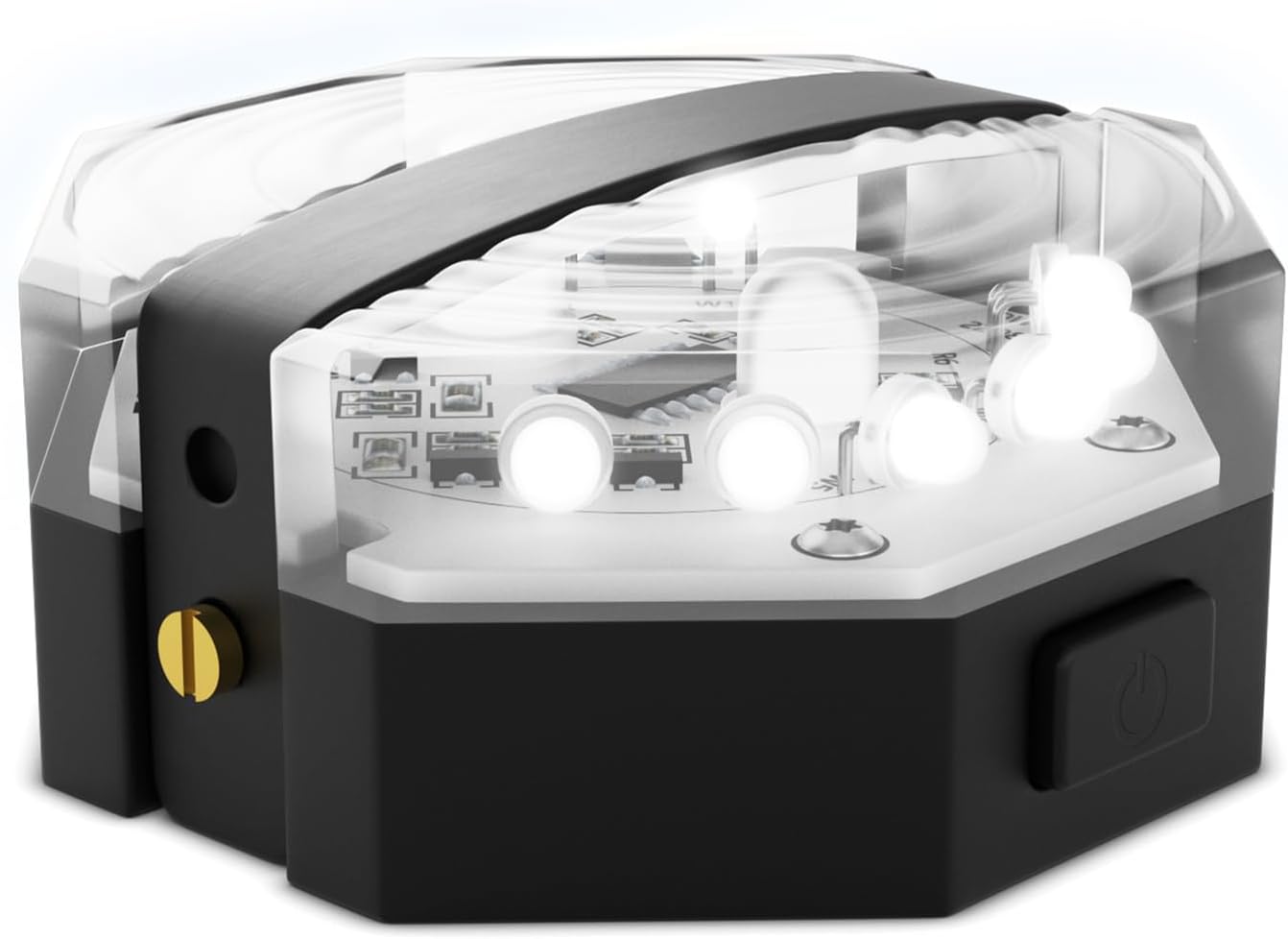 Säker Dog Collar Light – Waterproof Dog Light for Night Walking with Charge Indicator, Rechargeable Magnetic Charger, 7 Lighting Modes with Red & White Blinking. Perfect Safety LED Flashlight