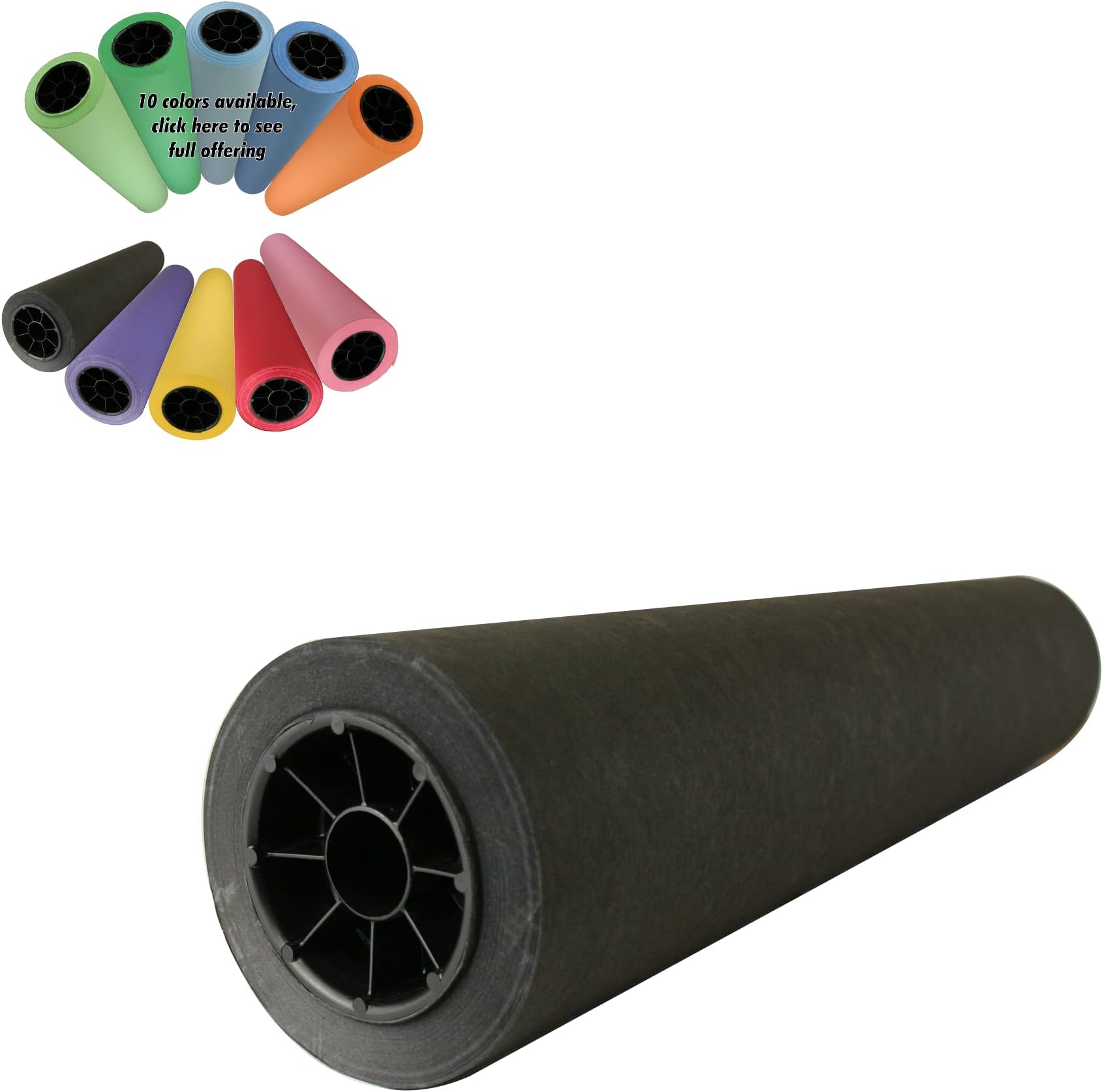 Black Kraft Paper Roll | 18" x 200’ (2,400”) | Best Colored Paper for Art & Crafts, Bulletin Boards, Gift Wrapping, Table Runner, and Decorations