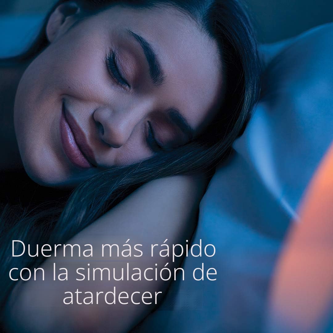 Amazon.com: Luz de despertador con simulación de amanecer en color