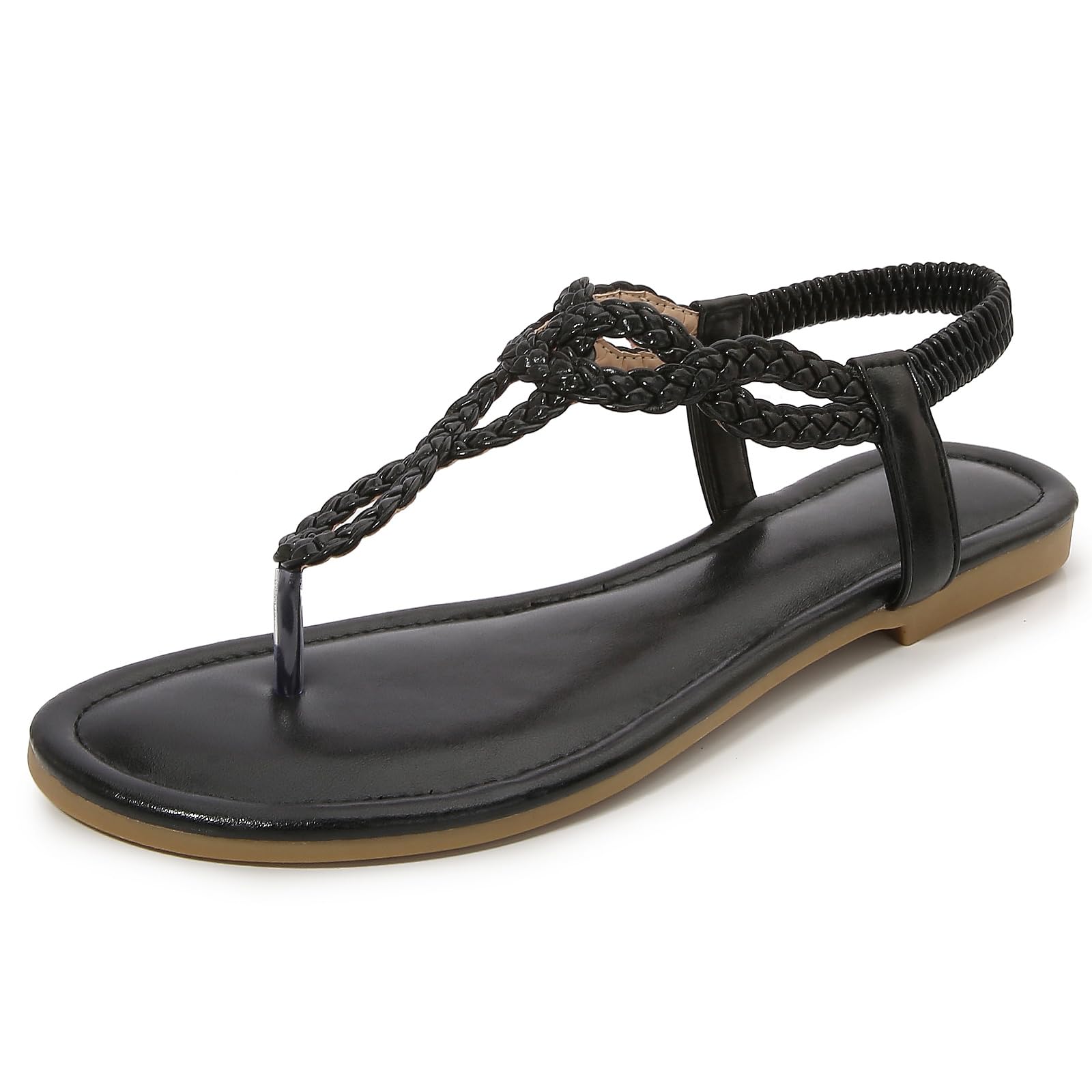 Women's Flat Sandals Summer T-StrapThong Bohemian Casual Comfortable Dressy Sandals for Women