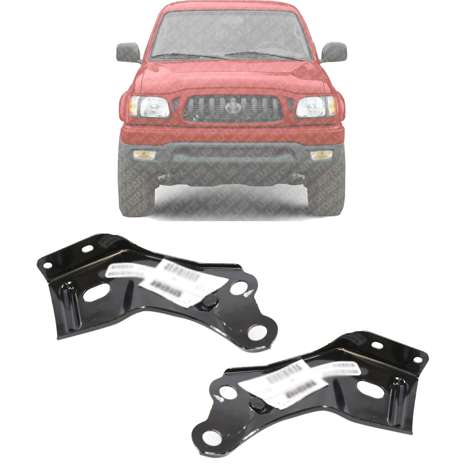 US AUTO PARTS PLUS New Front Bumper Bracket Left Driver & Right Passenger Side For 2001-2004 Toyota Tacoma Direct Replacement 52141AD020 52142AD020