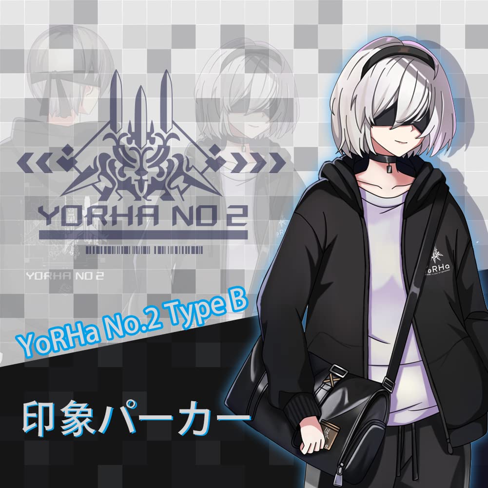 NieR:Automata 公式 2B デザイン パーカー ニーアオートマタ NieR:Automata 公式 2B デザイン パーカー ニーアオートマタ
