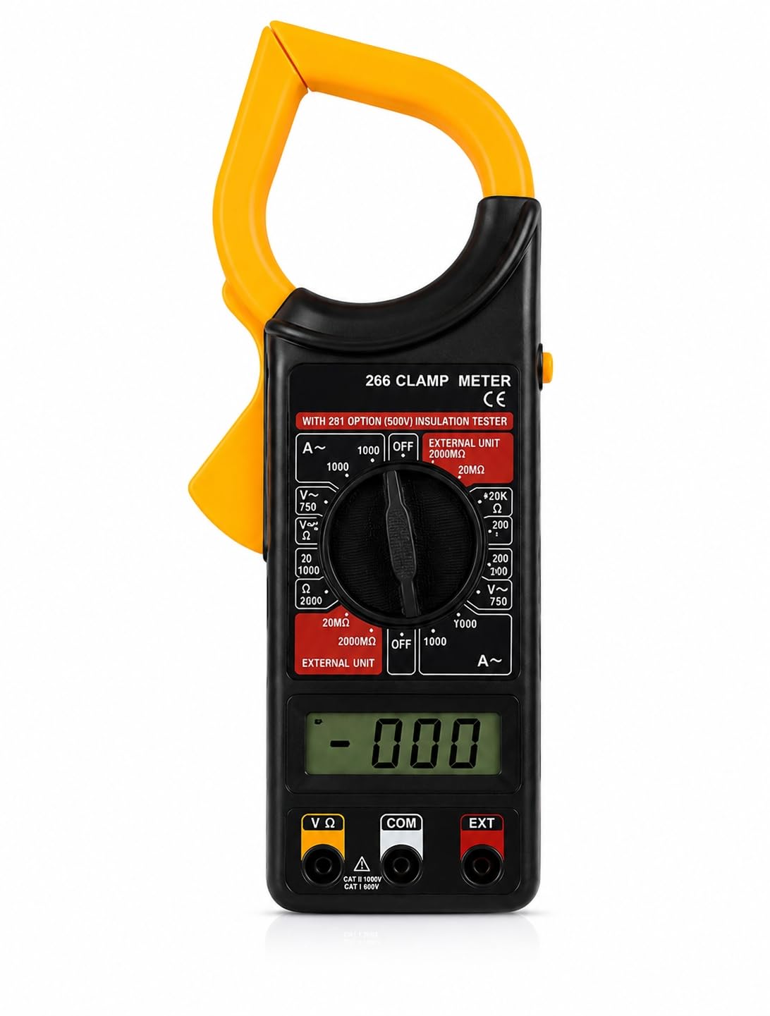 UNITY 266 Digital Clamp Meter for AC/DC Voltage & Current | Data Hold Function, Continuity Buzzer, Overload Protection, Large LCD Display, Compact & Portable-image-6