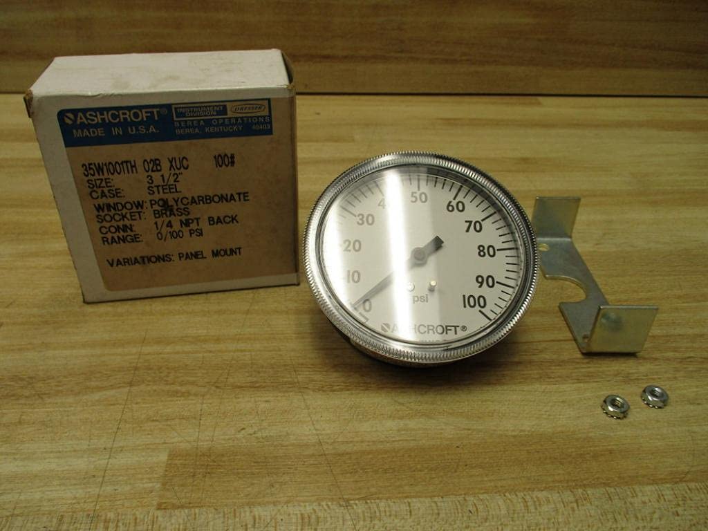 Ashcroft 35W1001TH02BXUC Panel Mount Pressure Gauge 3.5, Accessories