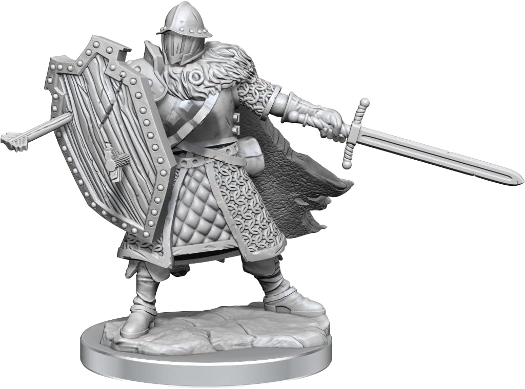 WizKids D&D Frameworks: Human Fighter Male - Unpainted and Unassembled