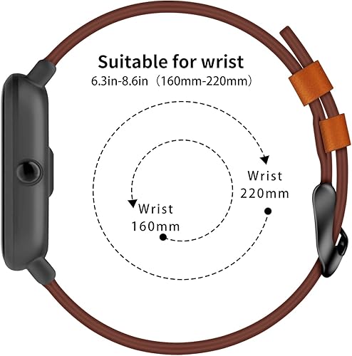 Miniatura 4 de Meliya Correa de cuero para Samsung Galaxy Watch 3 bandas de 1.614 in para mujeres y hombres, correa de repuesto ajustable de cuero suave de 0.787