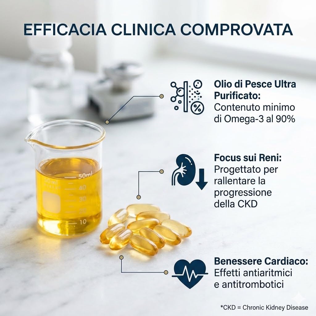 KCMEGA3 Confezione 80 Perle - Fonte Naturale di Omega 3 (EPA e DHA) da Olio di Pesce con Elevatissima Concentrazione (min. 90%) e Alto Grado di Purezza