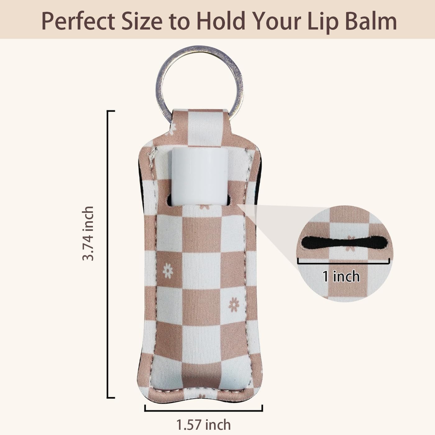 Cute Chapstick Holder Keychain for Women – Lip Balm & Lip Gloss Holder Keychain Accessories Gift, Purse Charm Clip - Image 5