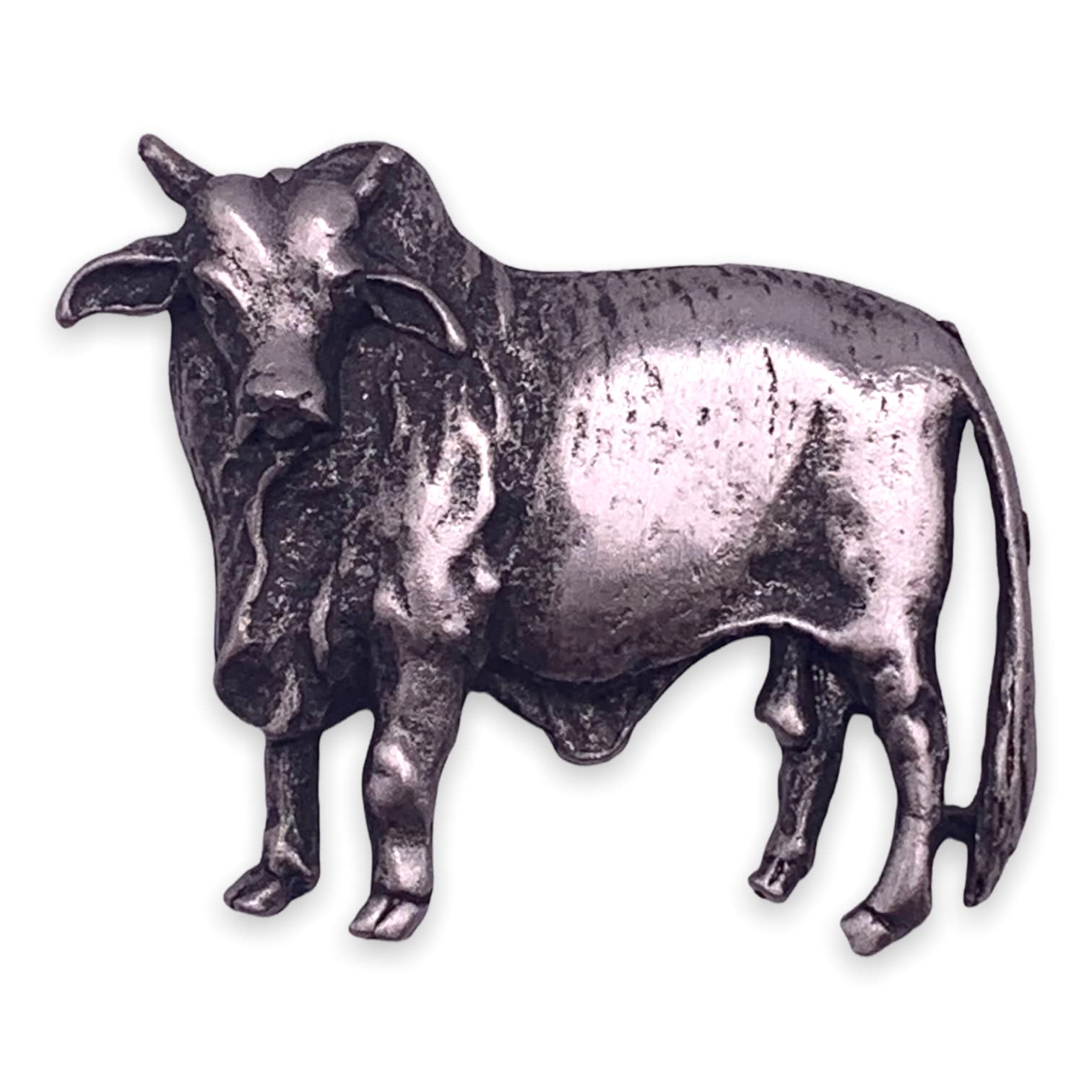 StockPins Bull Lapel Pin – Handcrafted Western Pin for Cowboy Hats, Backpacks, and Jackets – Pewter Bull Pin for Men and Women