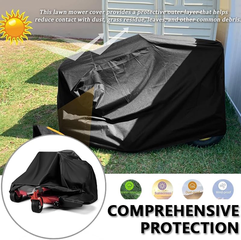 Zero Turn Mower Cover for Gravely Compact Pro 34 2008–2014, Heavy Duty Outdoors Lawn Tractor Cover, Water Dust Resistant Tear proof for Lawn Tractor Cover, All Season Using