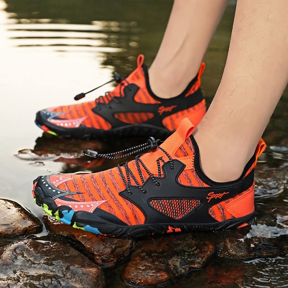 Wygwlg Zapatos de Agua para Mujeres Hombres, Zapatos de Natación Zapatos de Piscina con Dibujos únicos Zapatos de Río de Secado Rápido Slip-on para Piscina Playa Surf Parque Acuático Yoga