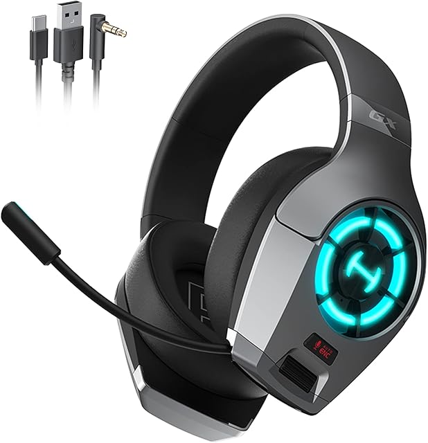 Edifier GX Hi-Res Gaming Headset for PS4/ PS5/ PC/Switch/Xbox Gamepad - USB/Type-C/3.5mm Wired Gaming Headphones with Microphone RGB Lighting - ENC Noise Cancelling - 50mm Driver (Grey)