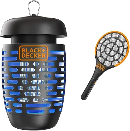 Miniatura 8 de BLACKDECKER - Farol eléctrico con bandeja para insectos cepillo de limpieza bombilla y diseño impermeable para moscas de interior y exterior