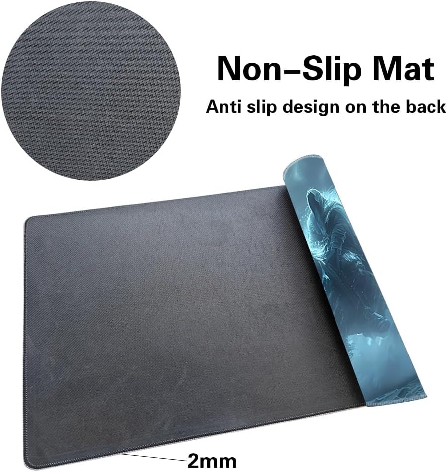 Board Game 14x24in MTG Playmat Compatible for OCG CCG RPG TCG Playmats (Ghost Wizard)