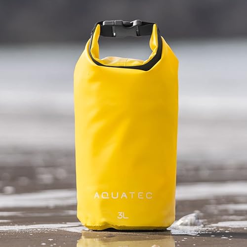 Miniatura 4 de AQUATEC Bolsas secas impermeables  4 tamaños 2 L, 3 L, 5 L, 10 L, bolsa impermeable ligera, bolsa fuerte con cierre seguro, ideal para kayak, remo,