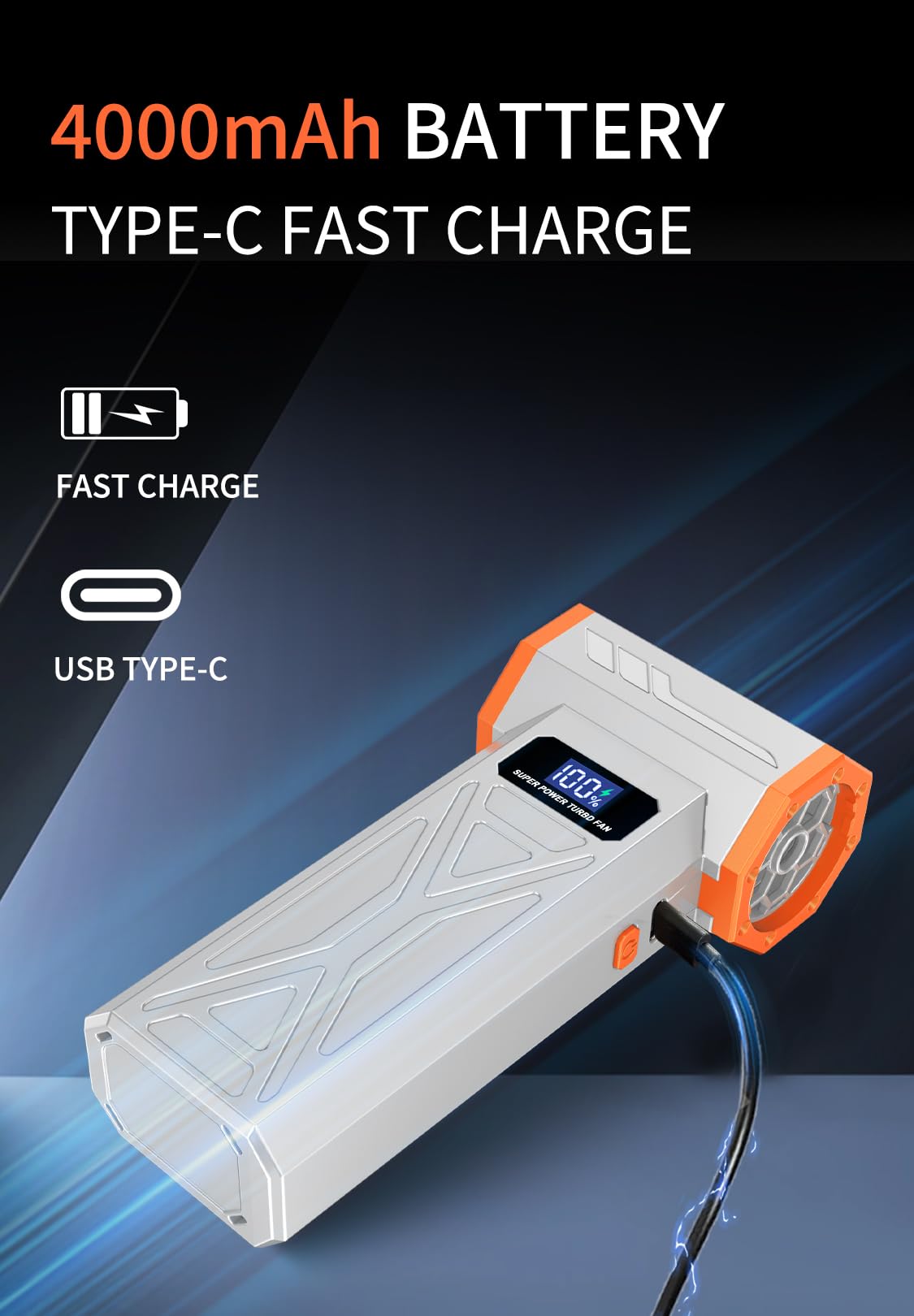 AS-S50 – Dépoussiéreur électrique à air 130 000 tr/min, super puissant, sans fil, mini souffleur réglable à 4 vitesses avec charge rapide, souffleur de poussière pour ordinateur, clavier