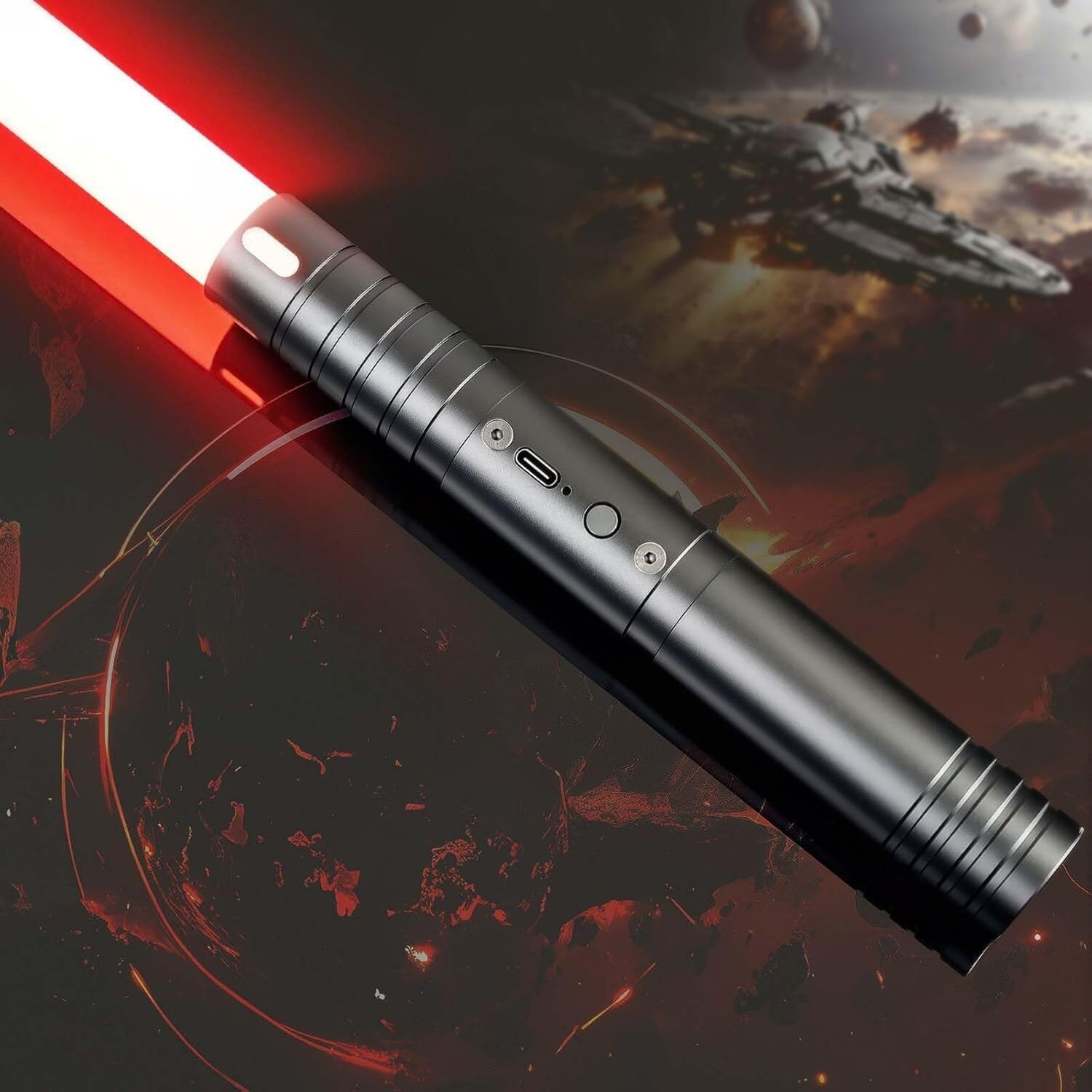 𝟮𝟬𝟮5𝗡𝗲𝘄 Children's Lightsaber, Featuring 20 RGB Colors, Multiple Memory Modes, Dueling Lightsaber, USB-C Rechargeable Laser Sword, Suitable for Children and Adults (Black/2 Pieces)