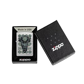 Zippo Buck Wear Southwest Bison Design Street Chrome Pocket Lighter