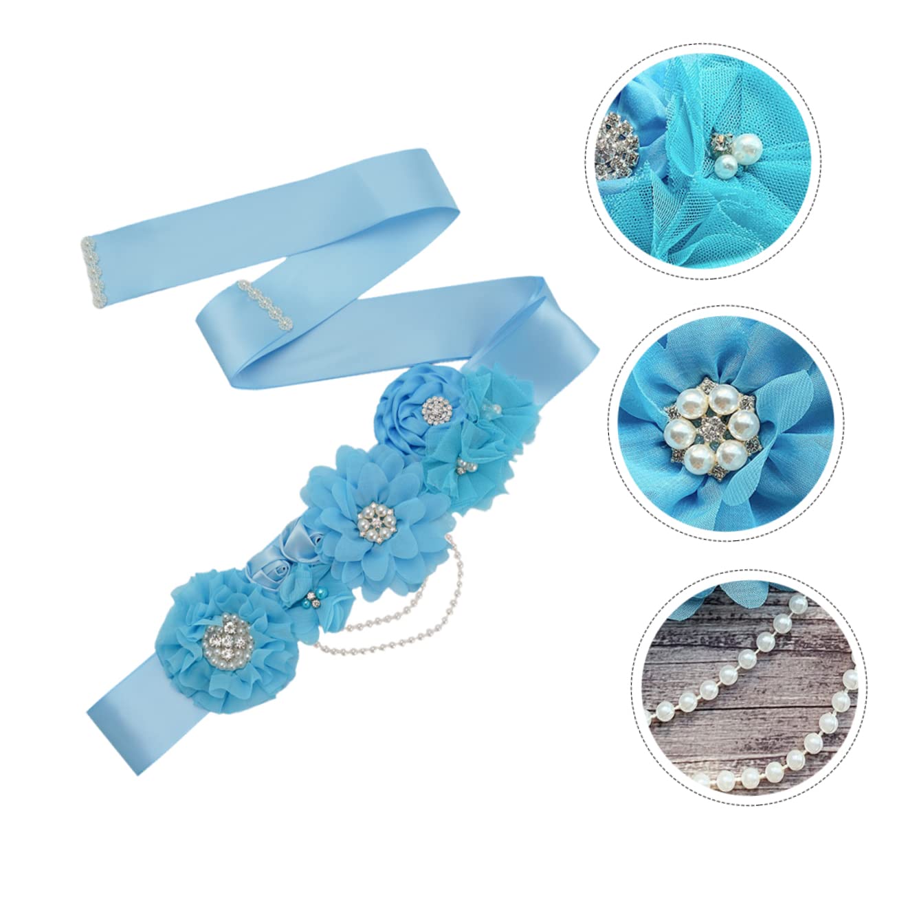Abaodam 1Pc Belt Women Dress Belt Rhinestone Belt For Dress Baby Decor Dress Sash Bridal Sash Belt Cinturón De Boda Para Novia Vestido Fiesta Cintura Mujer Cintura Cinturón Decorativo