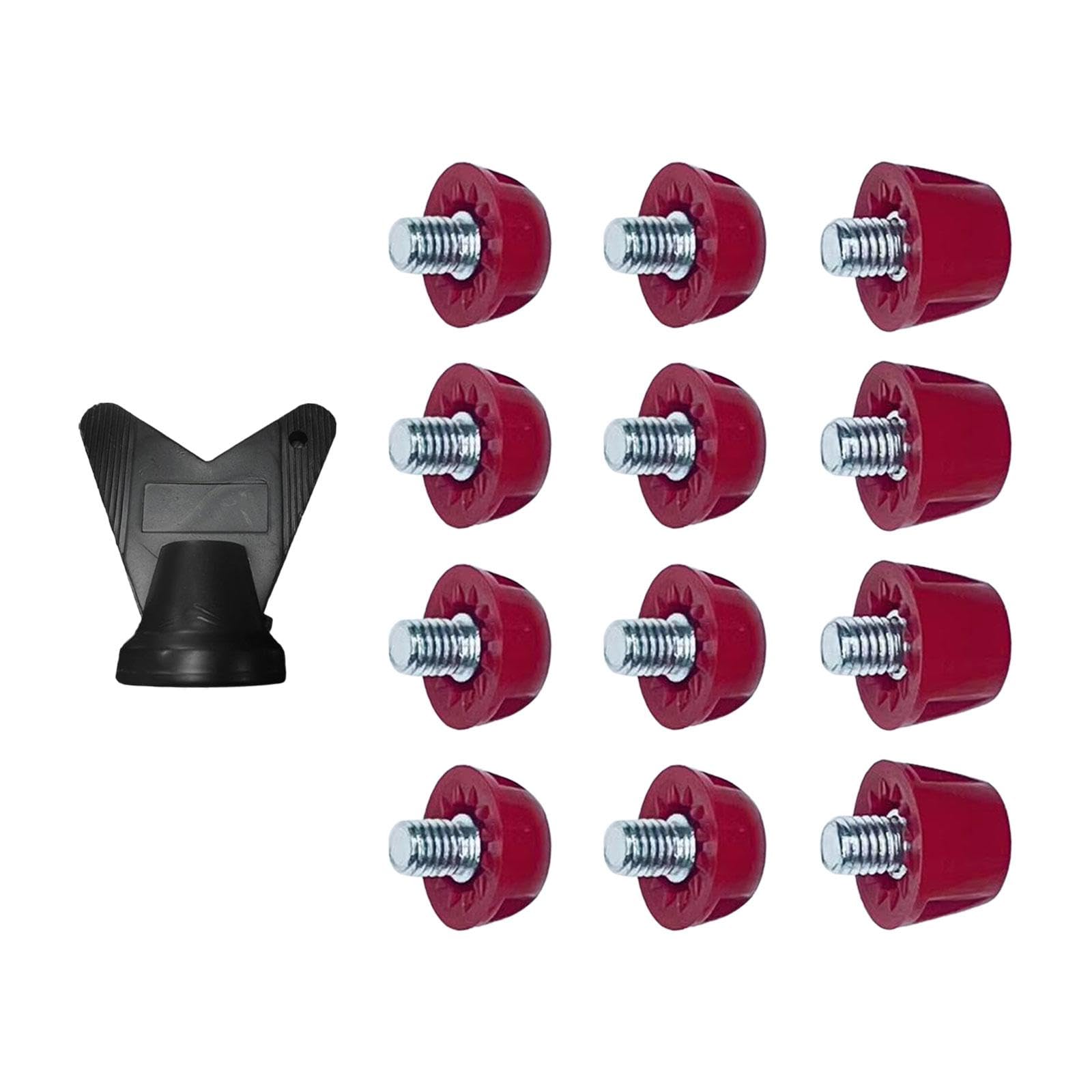 LOOM TREE® 12x Football Boot Studs for Athletic Sneakers Indoor Outdoor Sports Training Dark red | Outdoor Sports | Track & Field-image-13