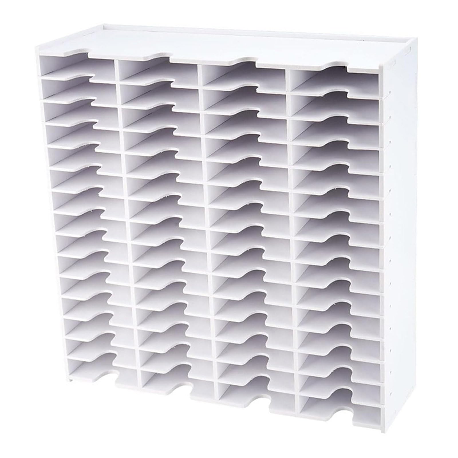Organizador de almohadillas de sellos de 18/36/51/60 rejillas para montaje en pared, estante de almacenamiento para almohadillas de tinta y espacios de trabajo, estante de almacenamiento de