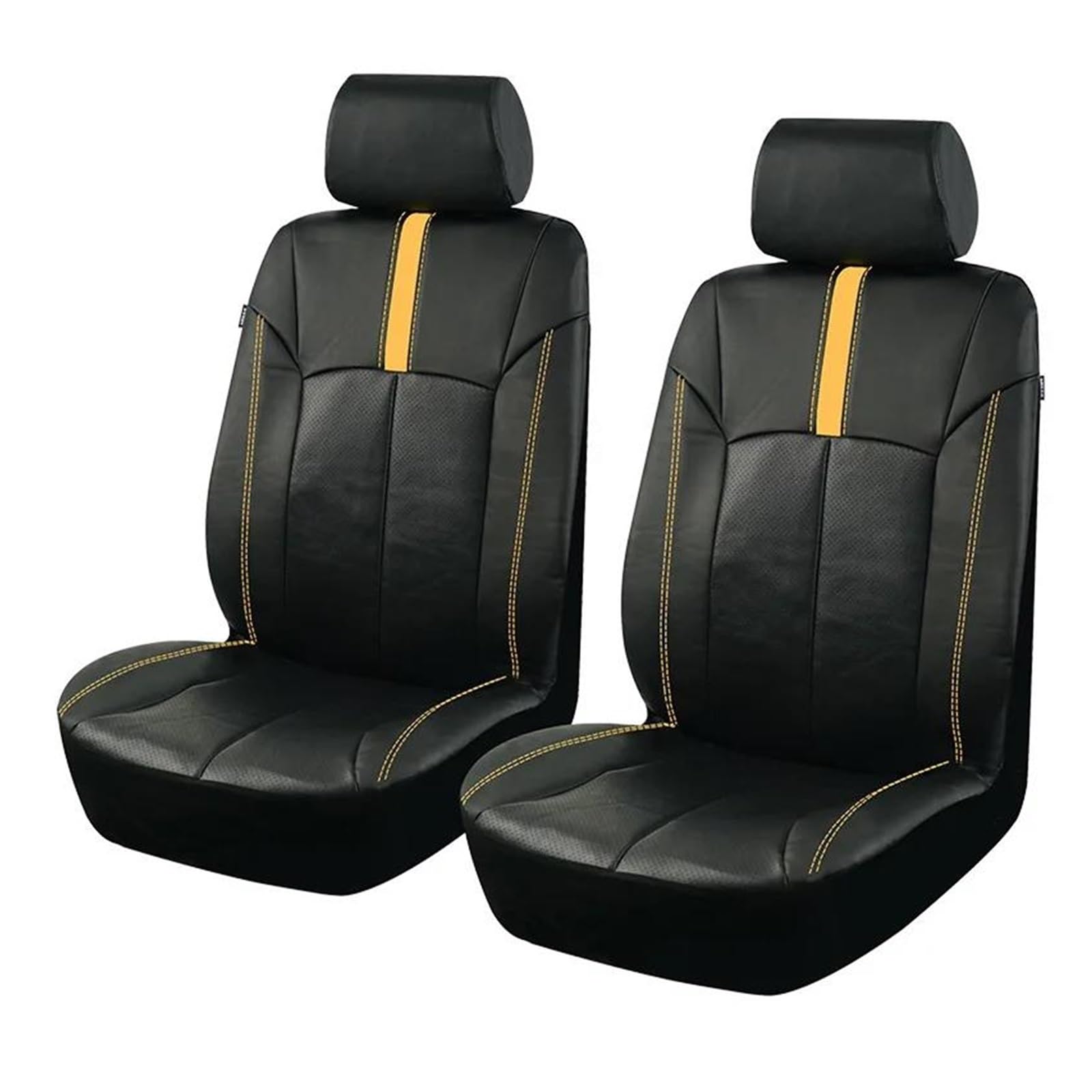For Jetour X70 Plus Universal Full Set Leather Car Seat Covers Interior Accessories Car Seat Covers Set(2Pcs Yellow)