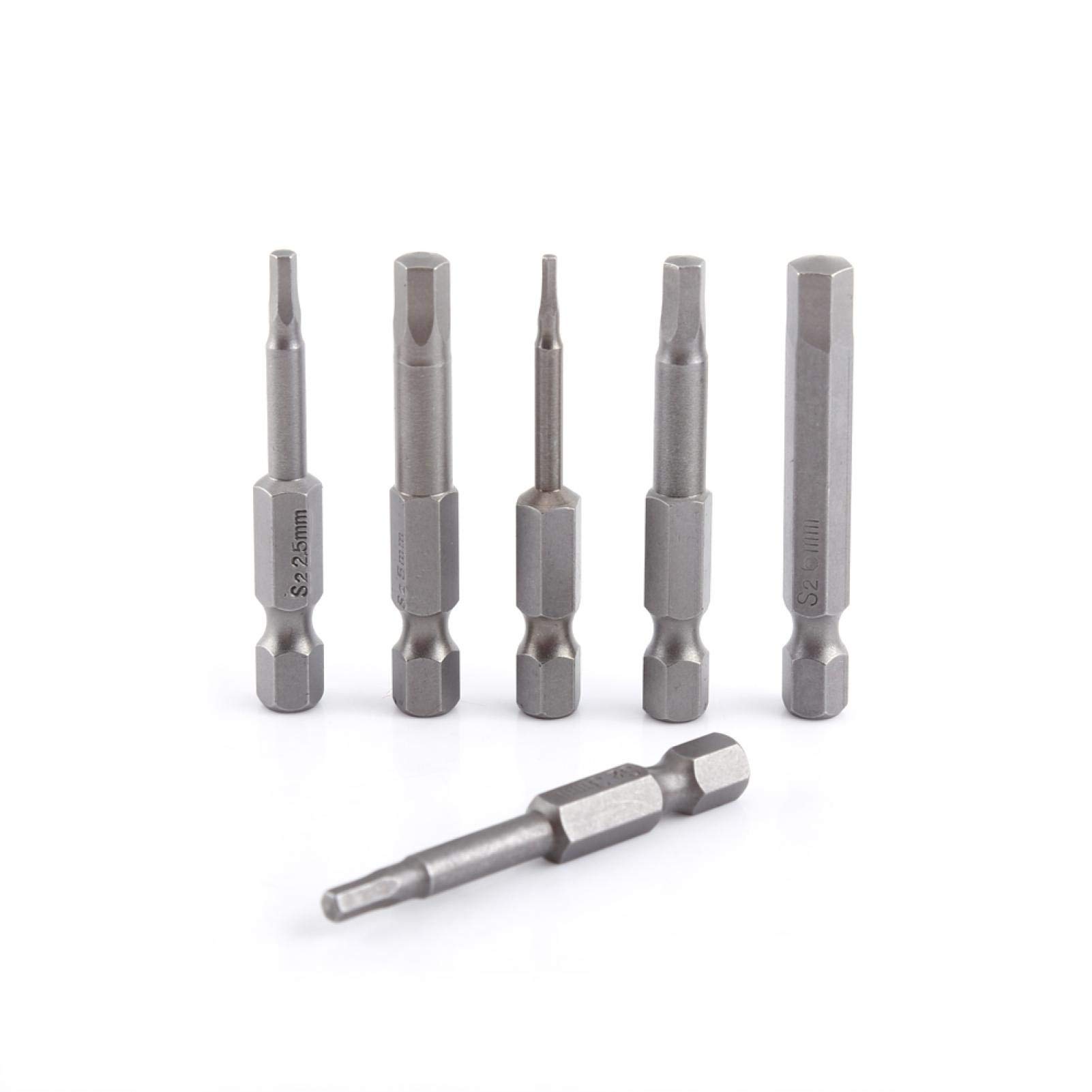 8er Set Sechskant-Bits 1/4 Zoll - H1.5 Bis H8, Magnetisch, Aus S2-Stahl