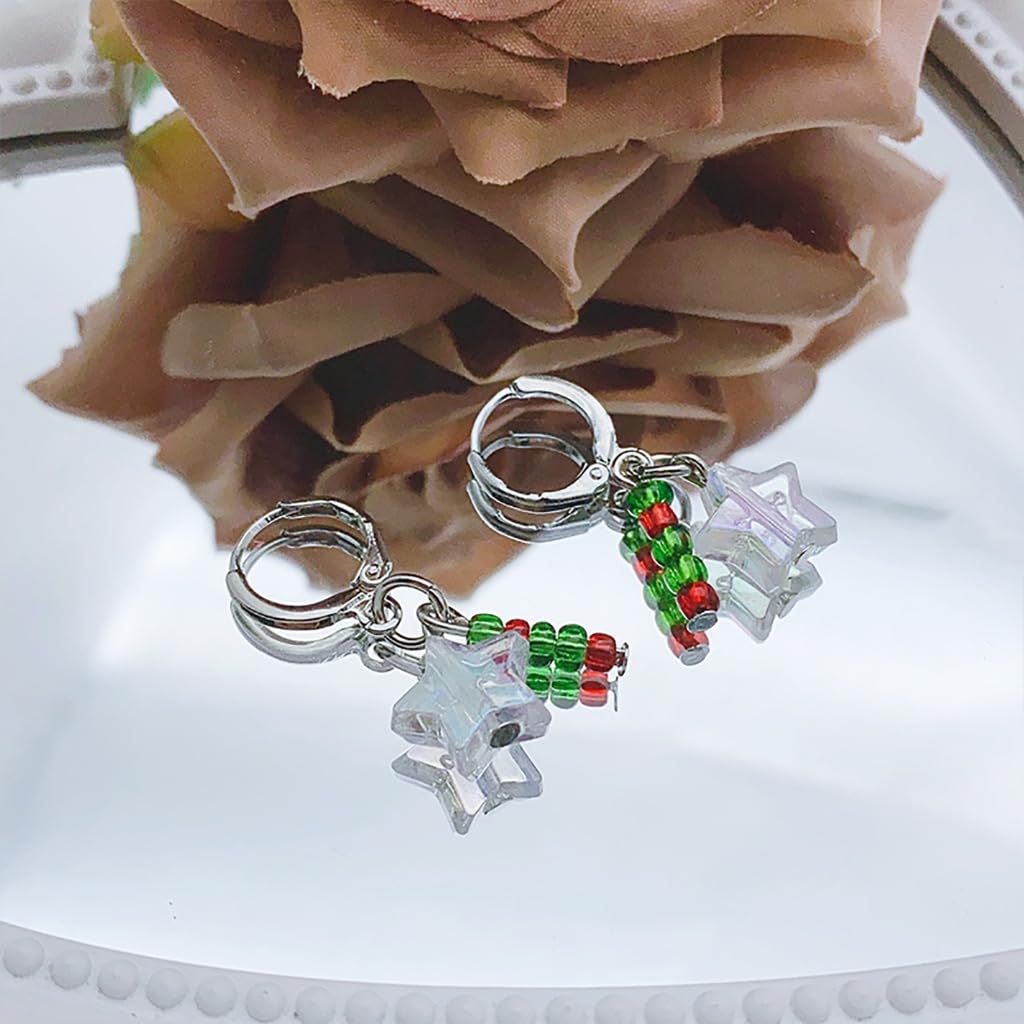 Orecchini a forma di stella di Natale in grado di orecchini pendenti con frutta Accessorio da donna