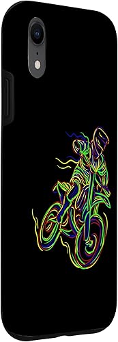 Vista 21 de iPhone 12 mini Motocross Line Art Hand Freehand Line Drawing Case