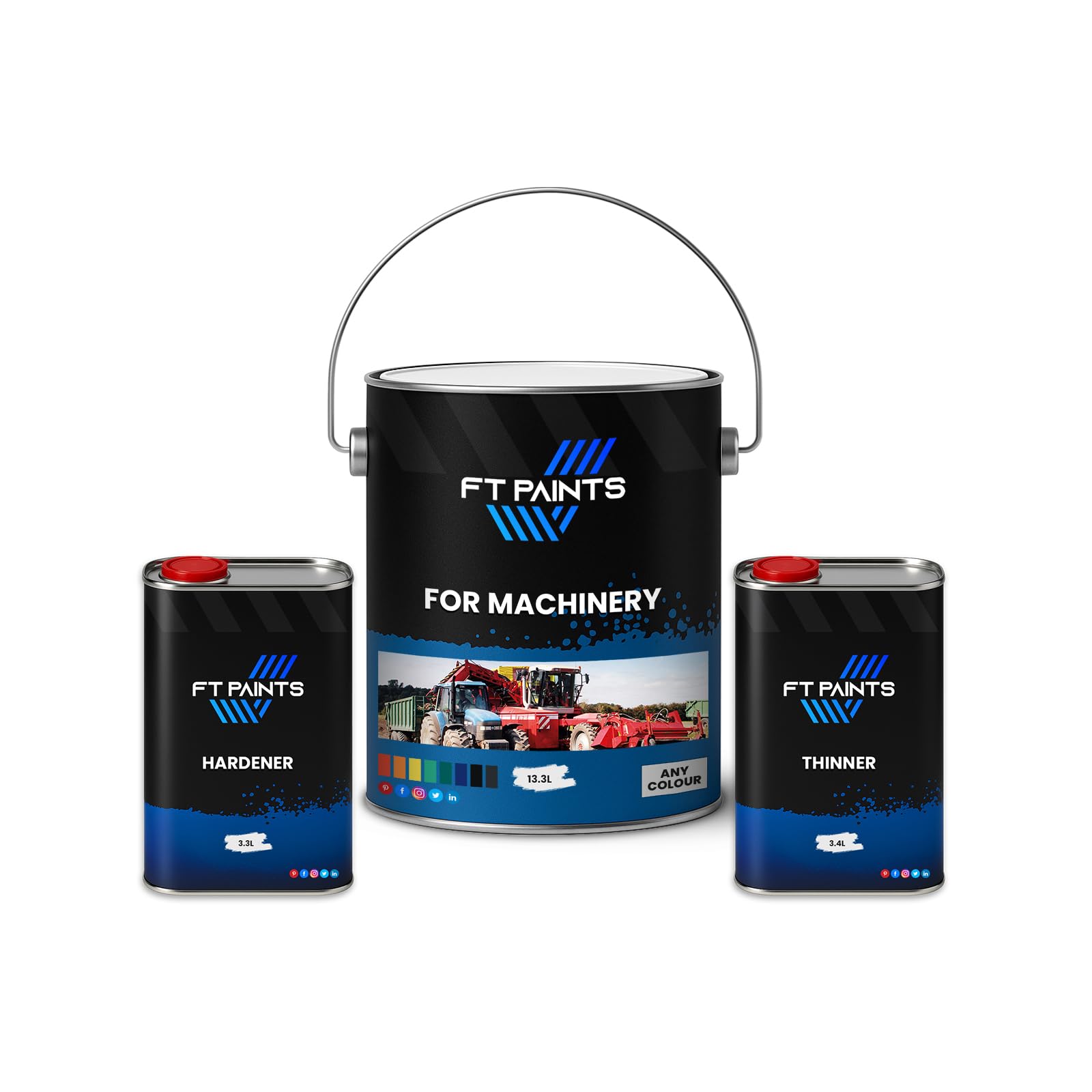 Fabiot. Ral 1003-Signal Yellow Ft Paints 20.0L Kit Water-Based Polyurethane Paint For Machinery