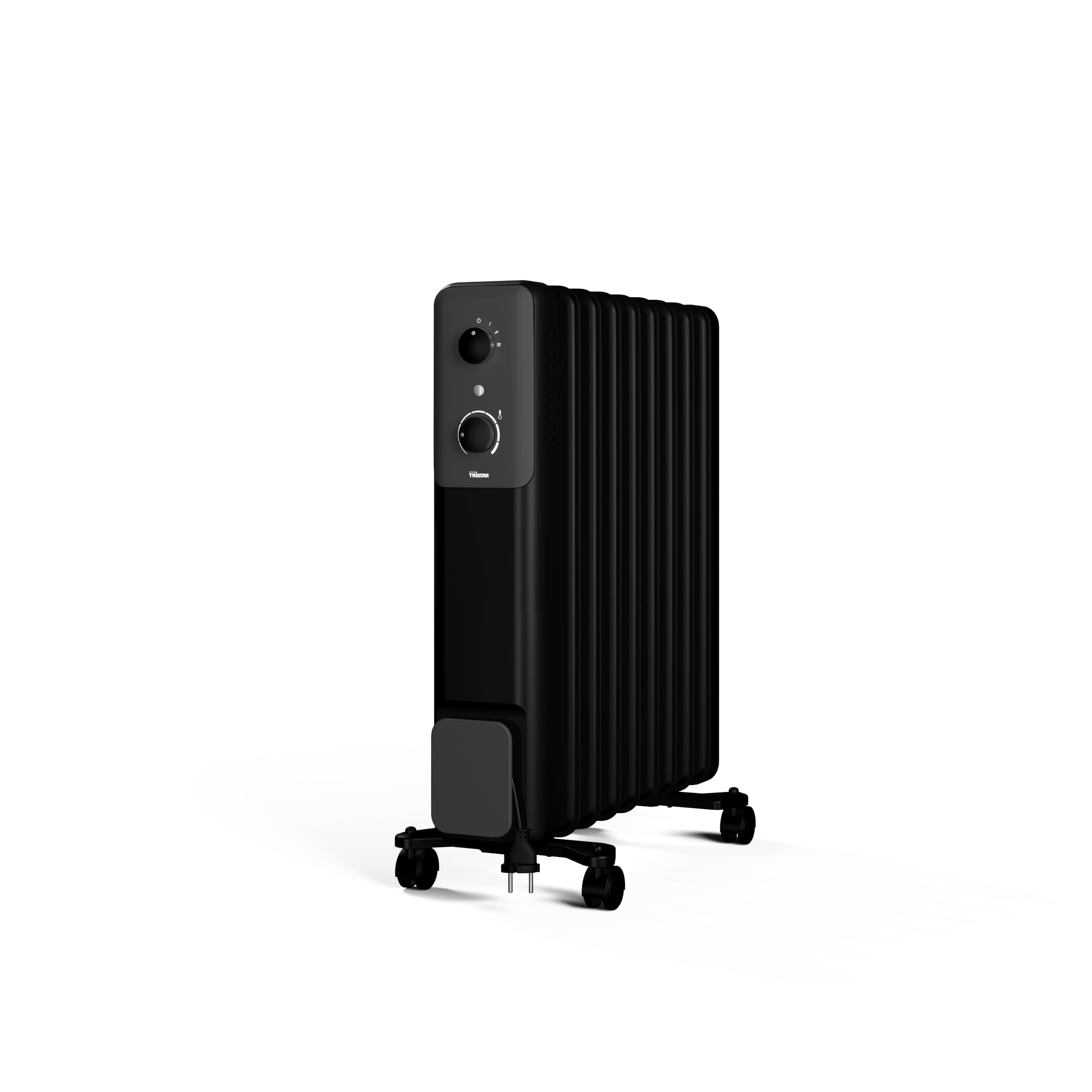 Tristar Radiador de aceite - 9 costillas - 2000 W - 3 niveles de calor - Termostato ajustable - Protección contra sobrecalentamiento y vuelco - Función silenciosa - Con ruedas y asa - Sistema de