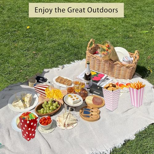 QQdou Popcorn Tüten 24 Stück, Popcorn Tüten Klein, Rot-Weiß Gestreifte Kleine Popcorntüte, Party Papiertüte Snacks Candy Behälter Popcorntüten, für Filmabend, Geburtstagsfeier, Weihnachten(B)