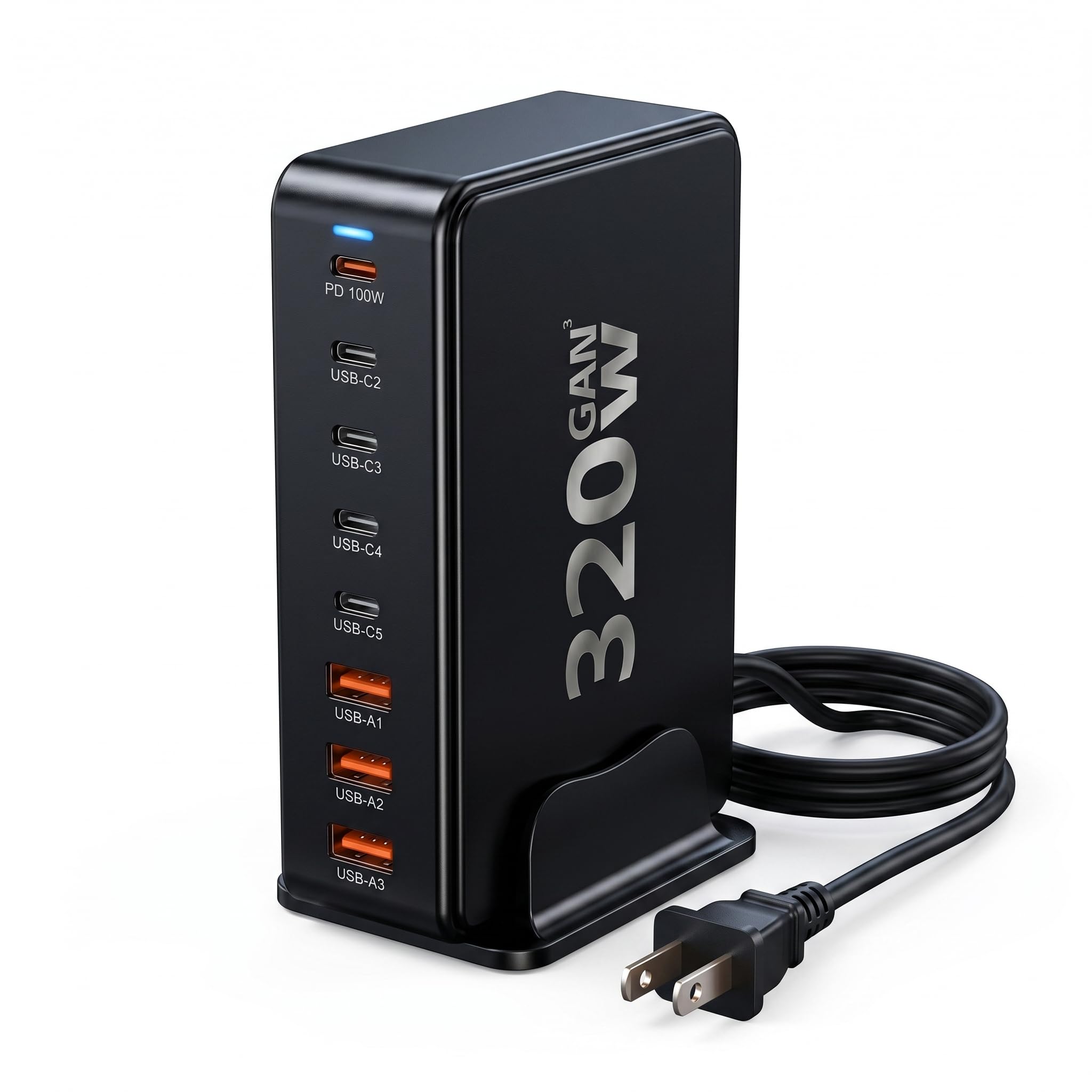 Amazon.com: Upgrade 320W 8-Port GaN III USB-C Charging Station