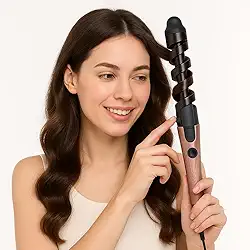 Modelador de Cachos Automático Espiral 30W Bivolt – Ondulador de Cabelo Profissional com Revestimento Cerâmico