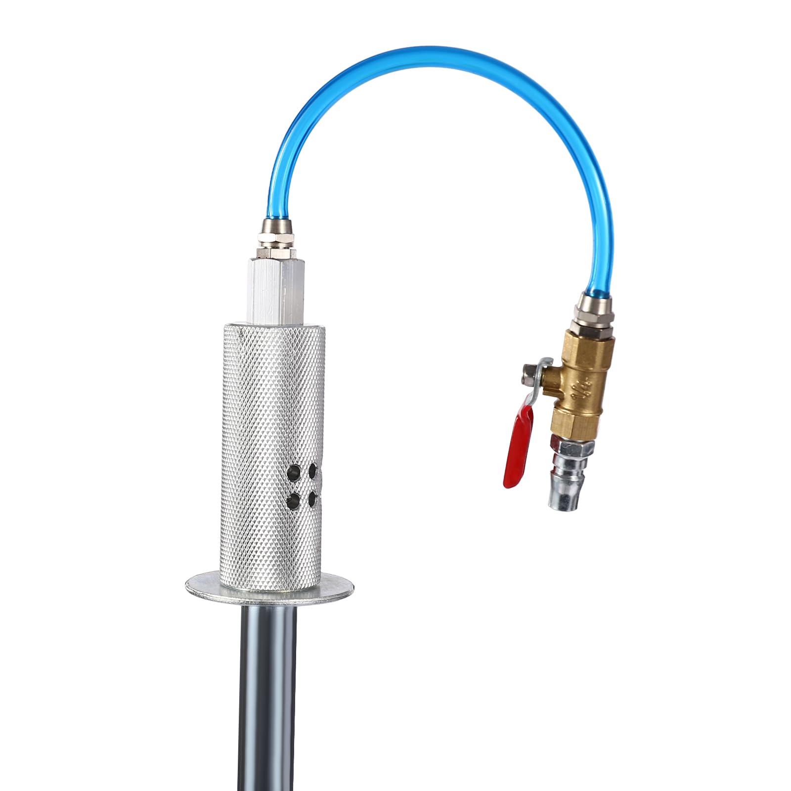Młotek udarowo-wgnieciony, pneumatyczne narzędzie do wybijania, zestaw narzędzi, młotek do wybijania wgnieceń, ciśnienie robocze 5-12 bar, srebrny, czarny