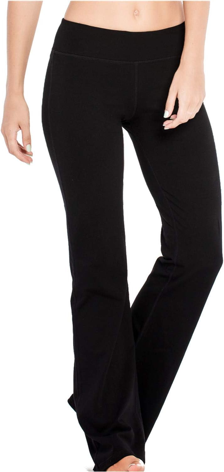 S-XXXL 29''31''33''35'' Inseam Women's Cotton Bootcut Pants Inner Pocket
