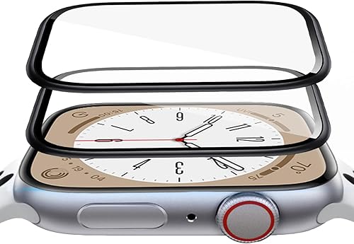 Miniatura 1 de ZPIAR Paquete de 2 protectores de pantalla de vidrio templado para Apple Watch Series 789 de 1.614 pulgadas, 1.772 pulgadas, cobertura de pantalla