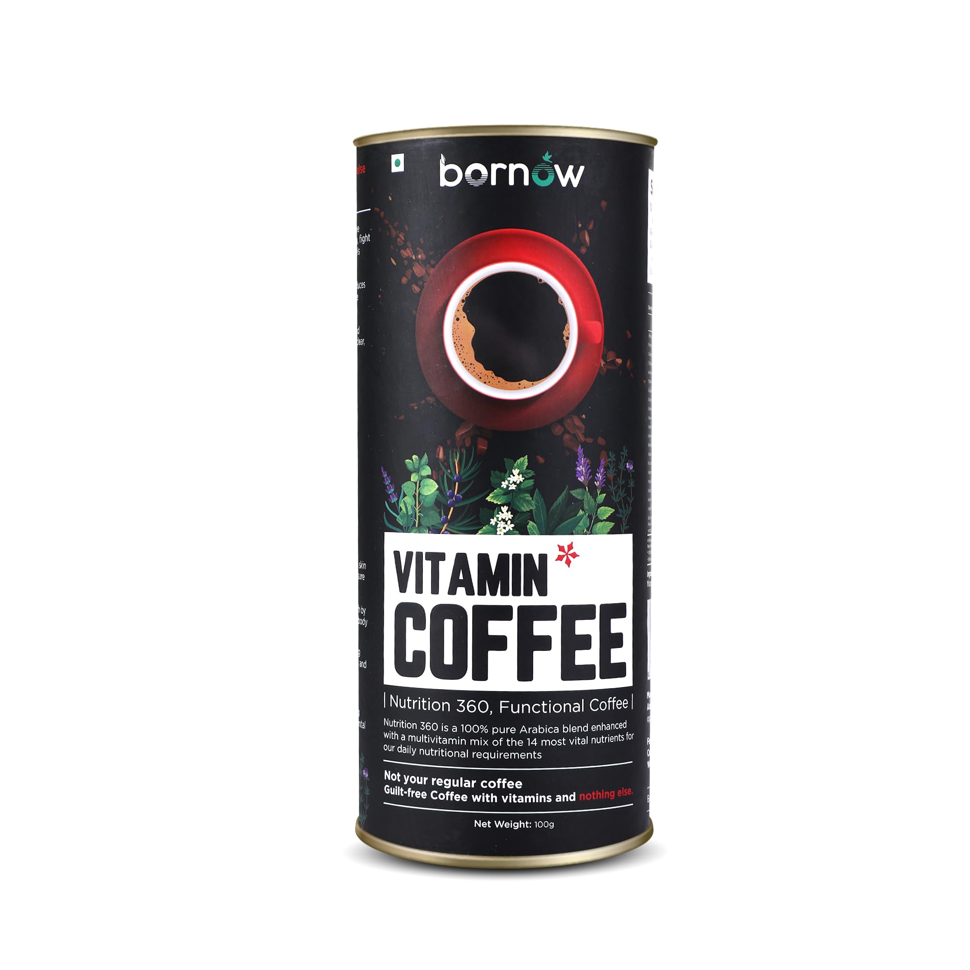 Bornow Vitamin Granule Coffee Jar-360 Blend, Original 100% Arabica Infused With 13 Vitamins & Panax Ginseng Extract|100 Gms, Instant Freeze Dried Coffee (B0CPBT42QB) Amazon Price History, Amazon Price Tracker