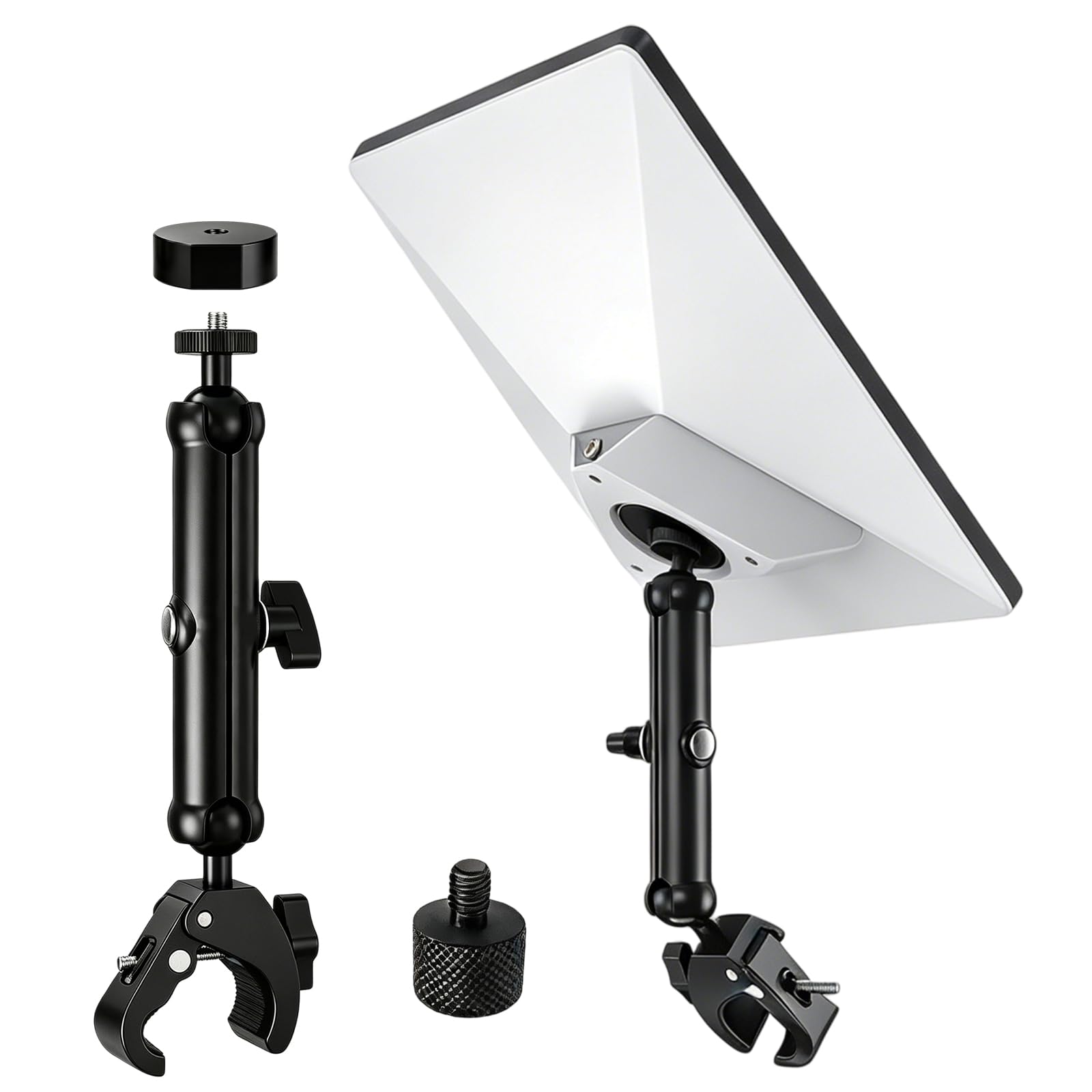 Starlink 2025 - Mini supporto per treppiede, asta in alluminio, con filettatura da 1/4" "-20 e 3/8" "-16, supporto portatile regolabile a 360°, Starlink Mini accessori per campeggio, balcone, camper