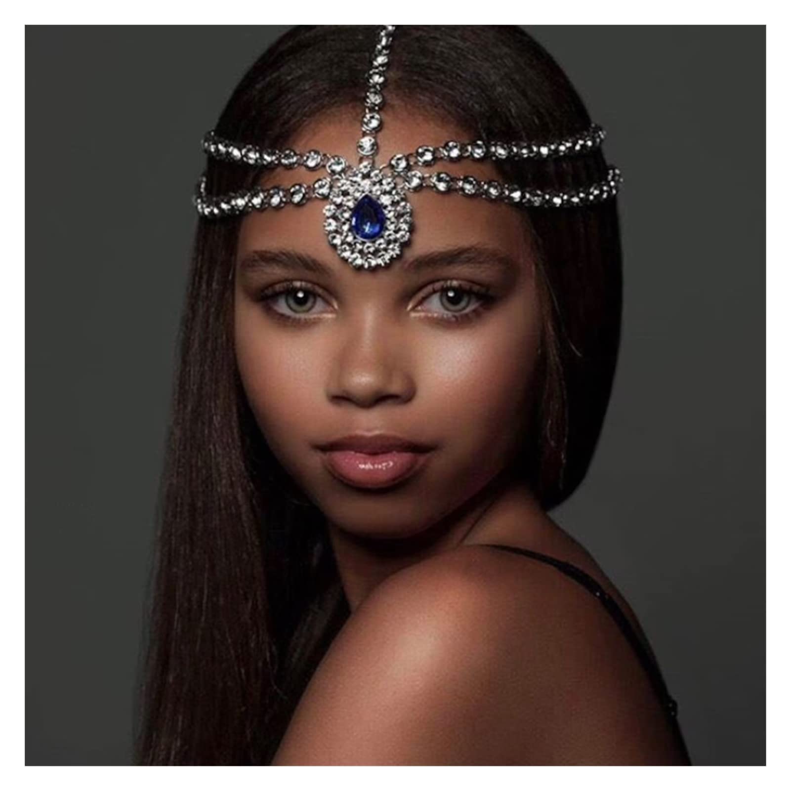 Headband Tiara Wedding Headband Crystal Head Chain Bridal Forehead