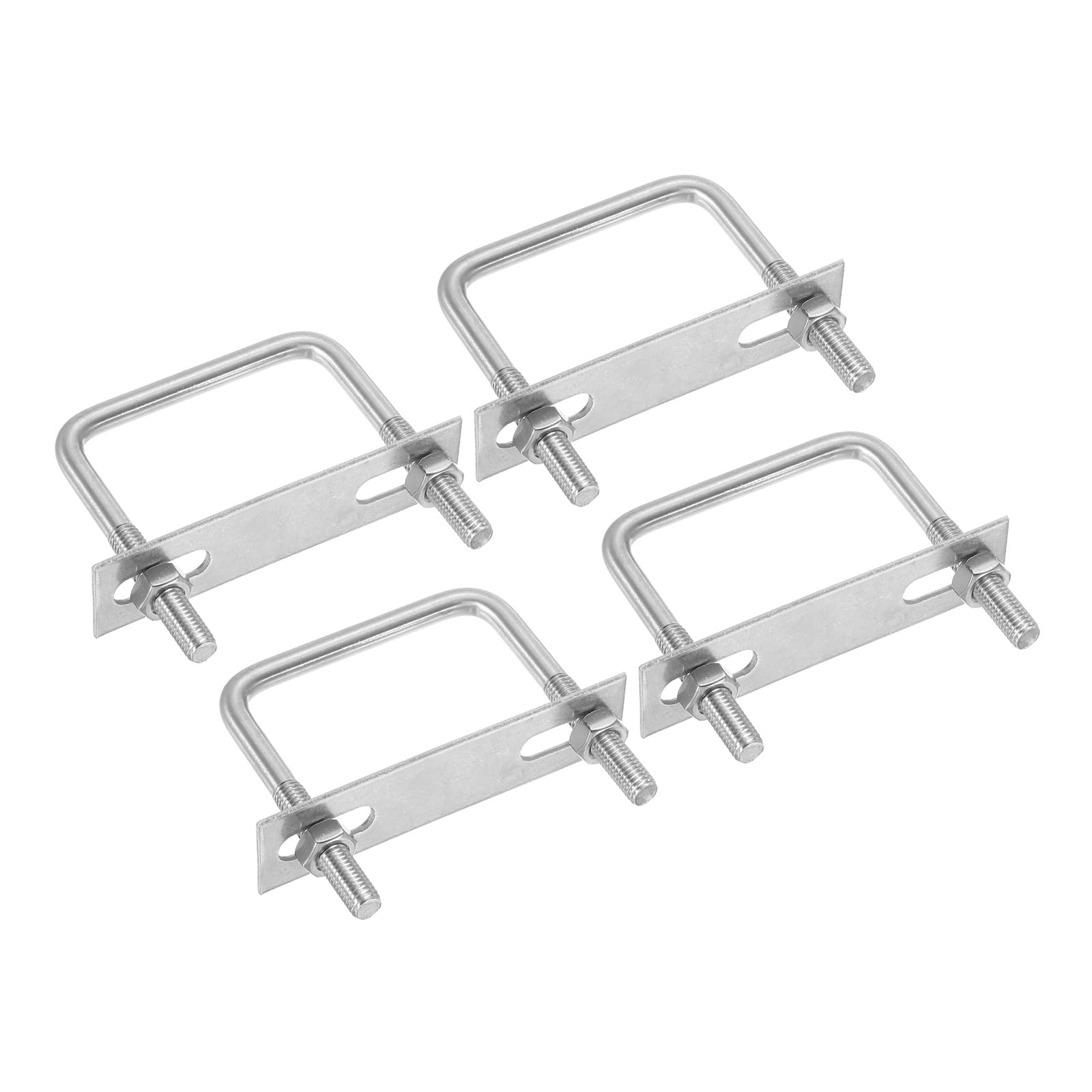 PATIKIL M8x70x70mm Square U-Bolts Kit