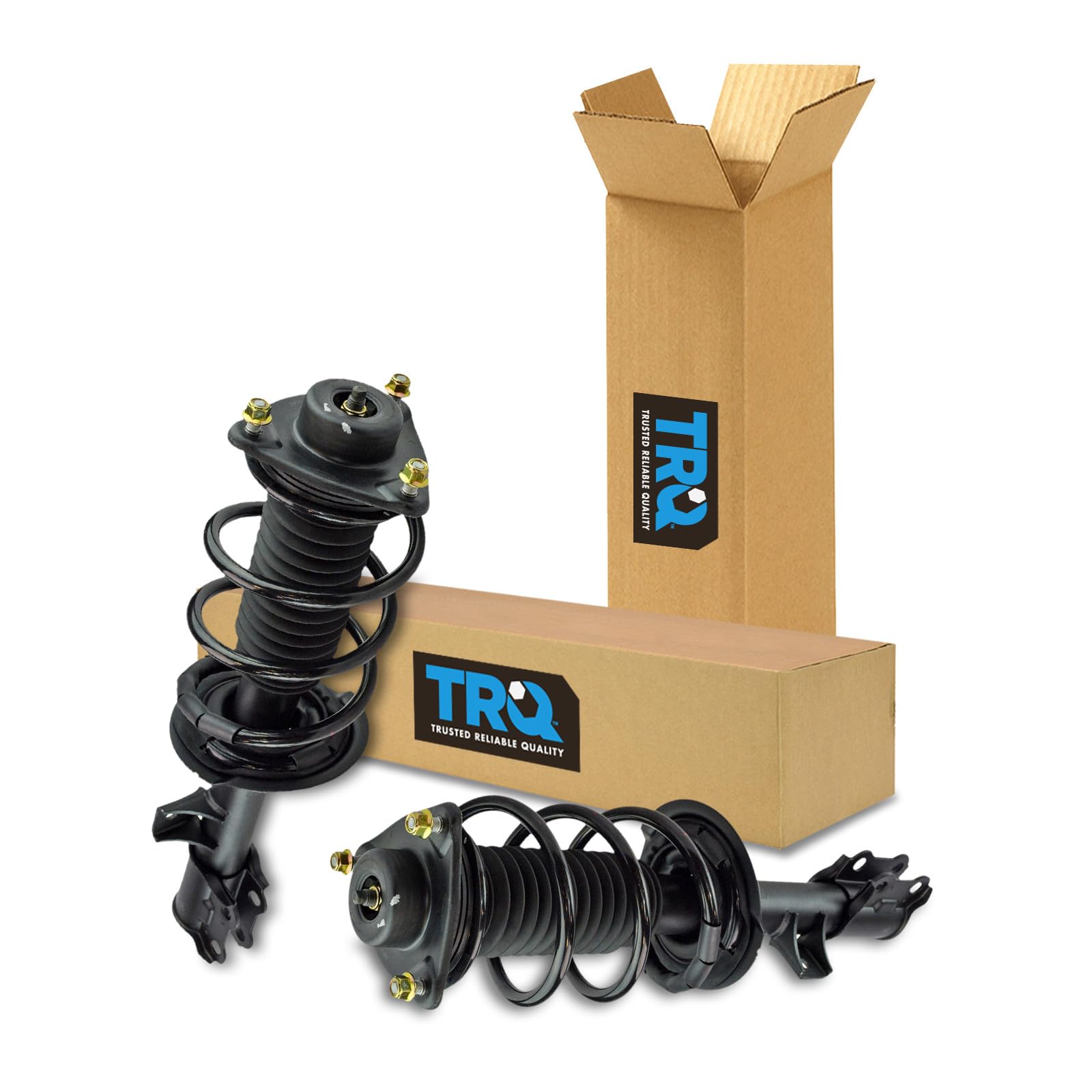 TRQ Front Driver and Passenger Side Strut and Spring Assembly Set