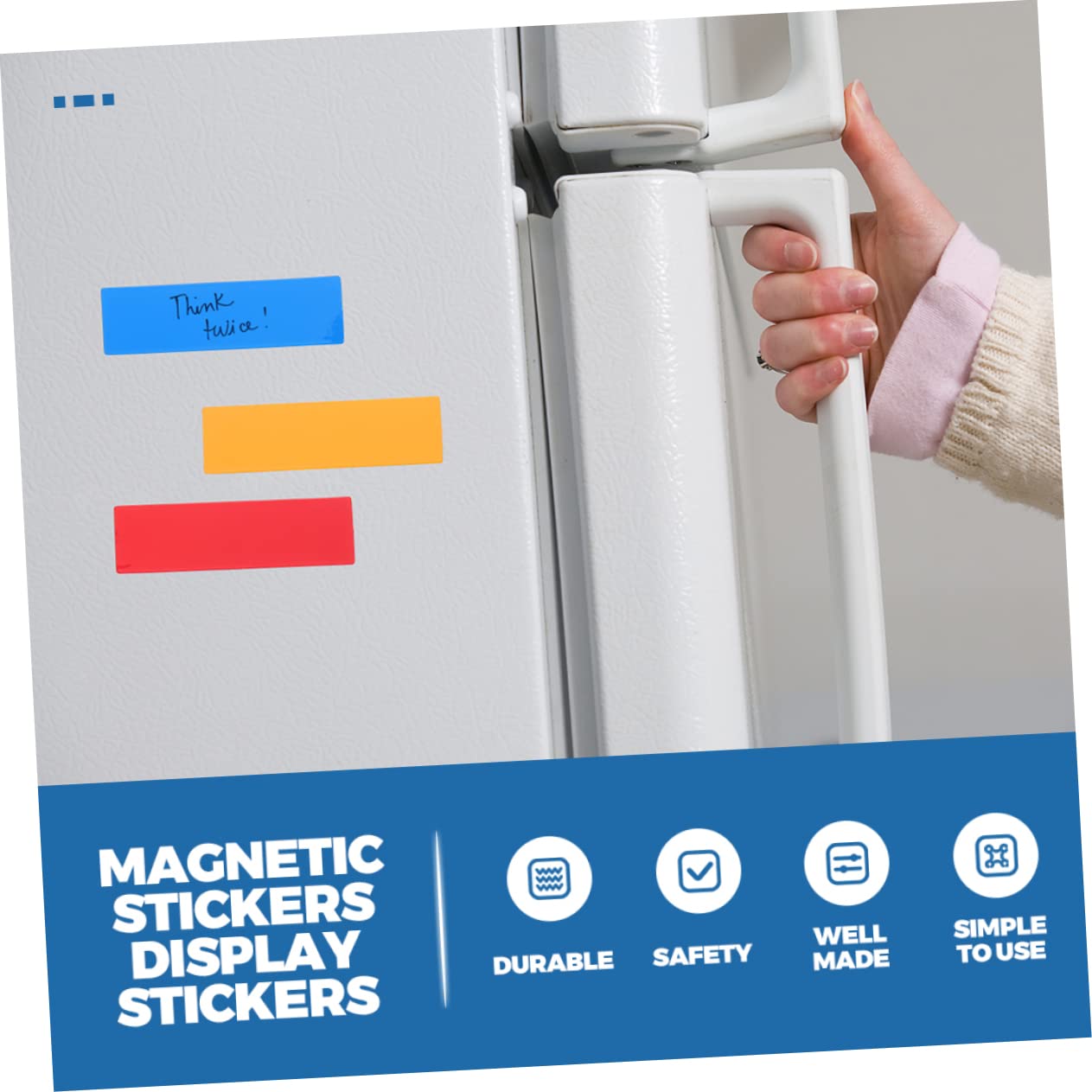 NUOBESTY 60pezzi Etichette Magnetiche Cancellabili Secco Adesivi Magnetici Scrivibili Colori Vivaci Pratici Per Uso Ripetuto in Aula Ufficio e Cucina