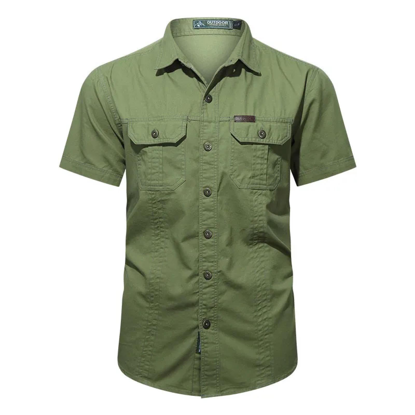 Camiseta De Manga Corta T-Shirt Denim Camisas De Manga Corta para Hombre Camisas Informales De Algodón Senderismo Al Aire Libre Ropa De Pesca