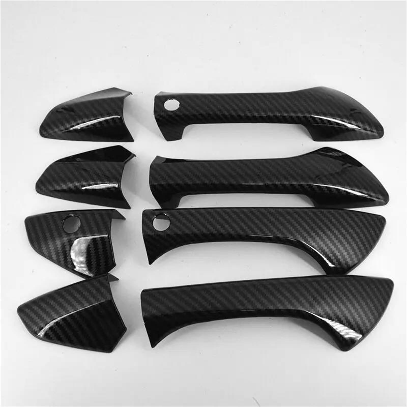 NOHEEU Car Exterior Door Handle Cover Decorative Replacement Parts for Accord 2008-2013(Black 2 Keyhole)