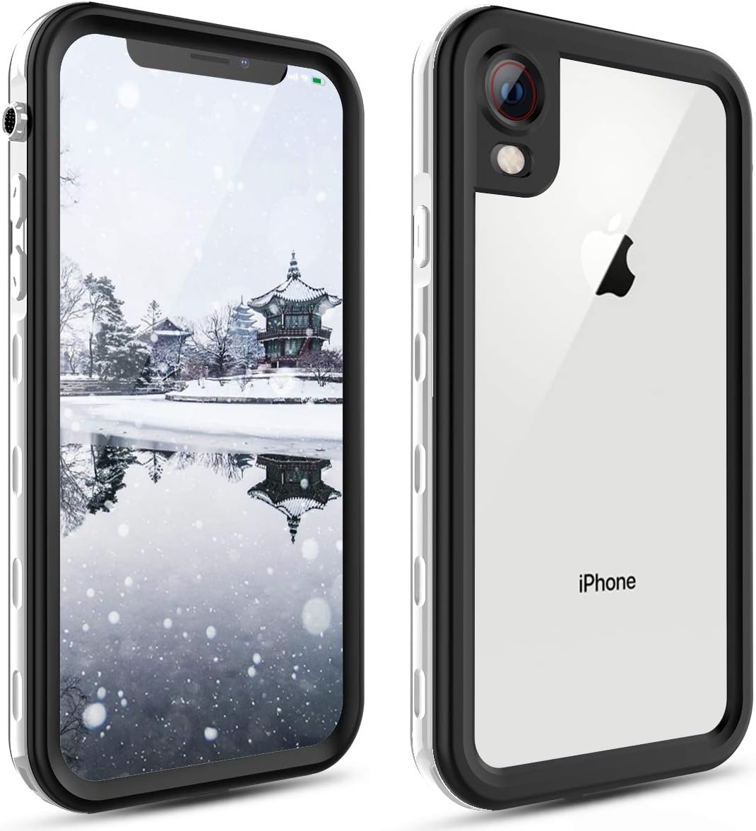 Transy Waterproof Case for iPhone XR - iPhone XR Cases Waterproof Bumper Case Underwater Case Snowproof Shockproof Full-Body Case Rugged Cover Built-in Screen Protector for iPhone XR