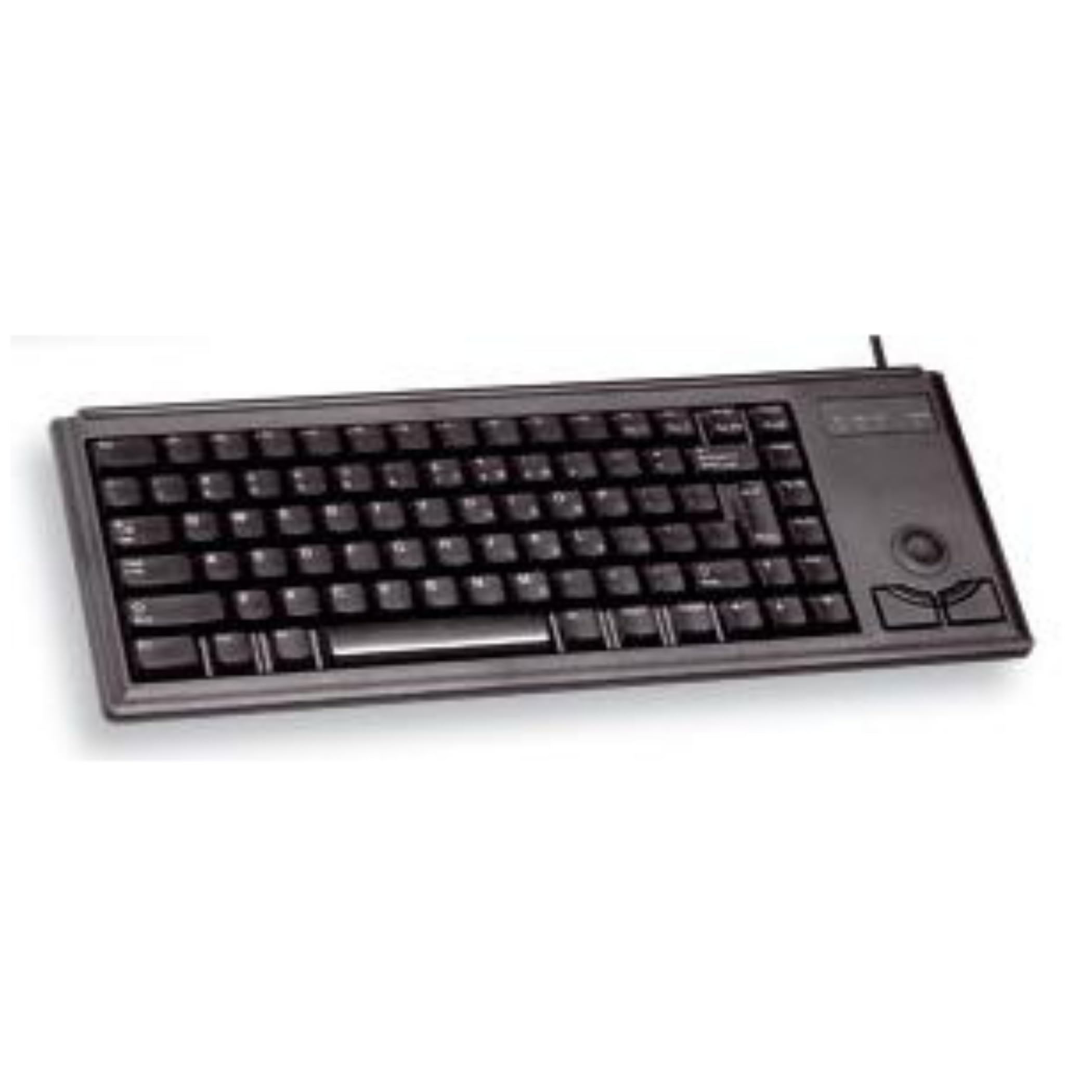 CHERRY Tastiera compatta G84-4420, Layout Internazionale, Tastiera QWERTY, Tastiera cablata, Tastiera Meccanica, Meccanica ML, trackball Ottica Integrata più 2 Pulsanti del Mouse, Nero