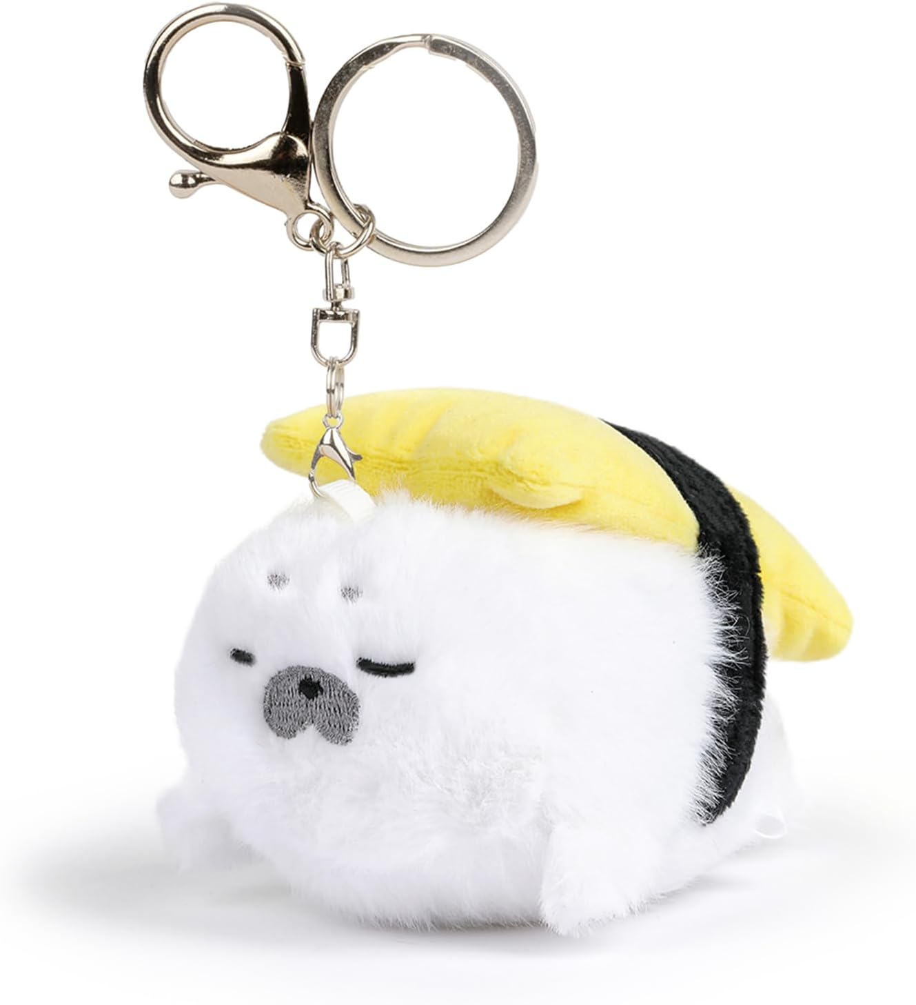 Sea Otter Plush Keychain Toys Cute Sushi Seal Stuffed Animals Pendant for Backpack